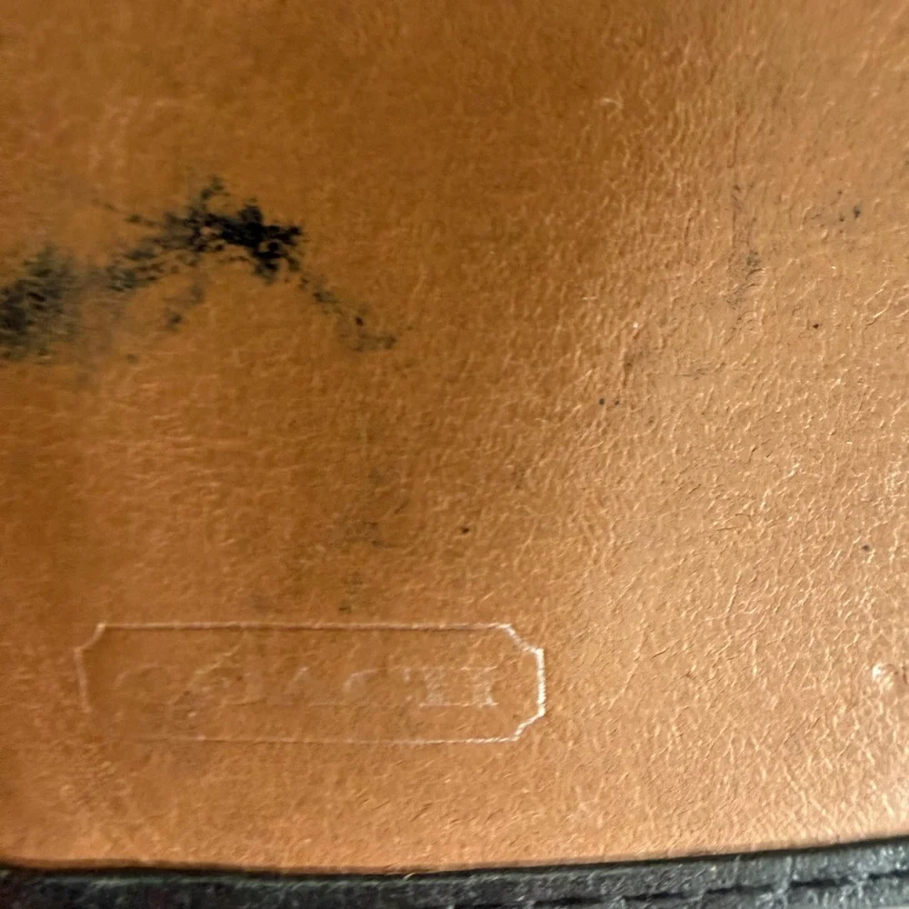 Vintage Coach Soho Black Wallet with Silver Buckle Retro Authentic